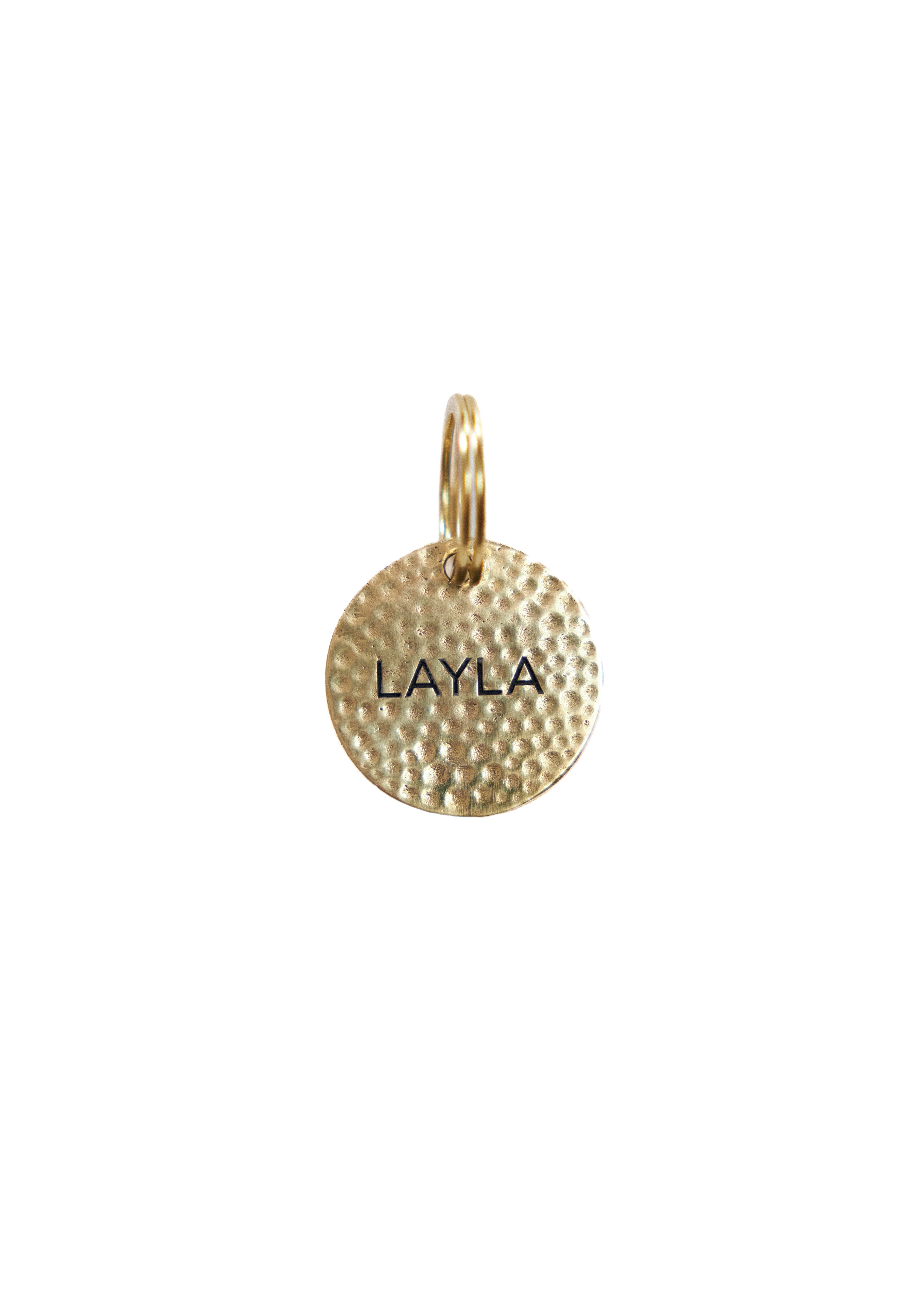 Ripple Brass Dog Nametag - main