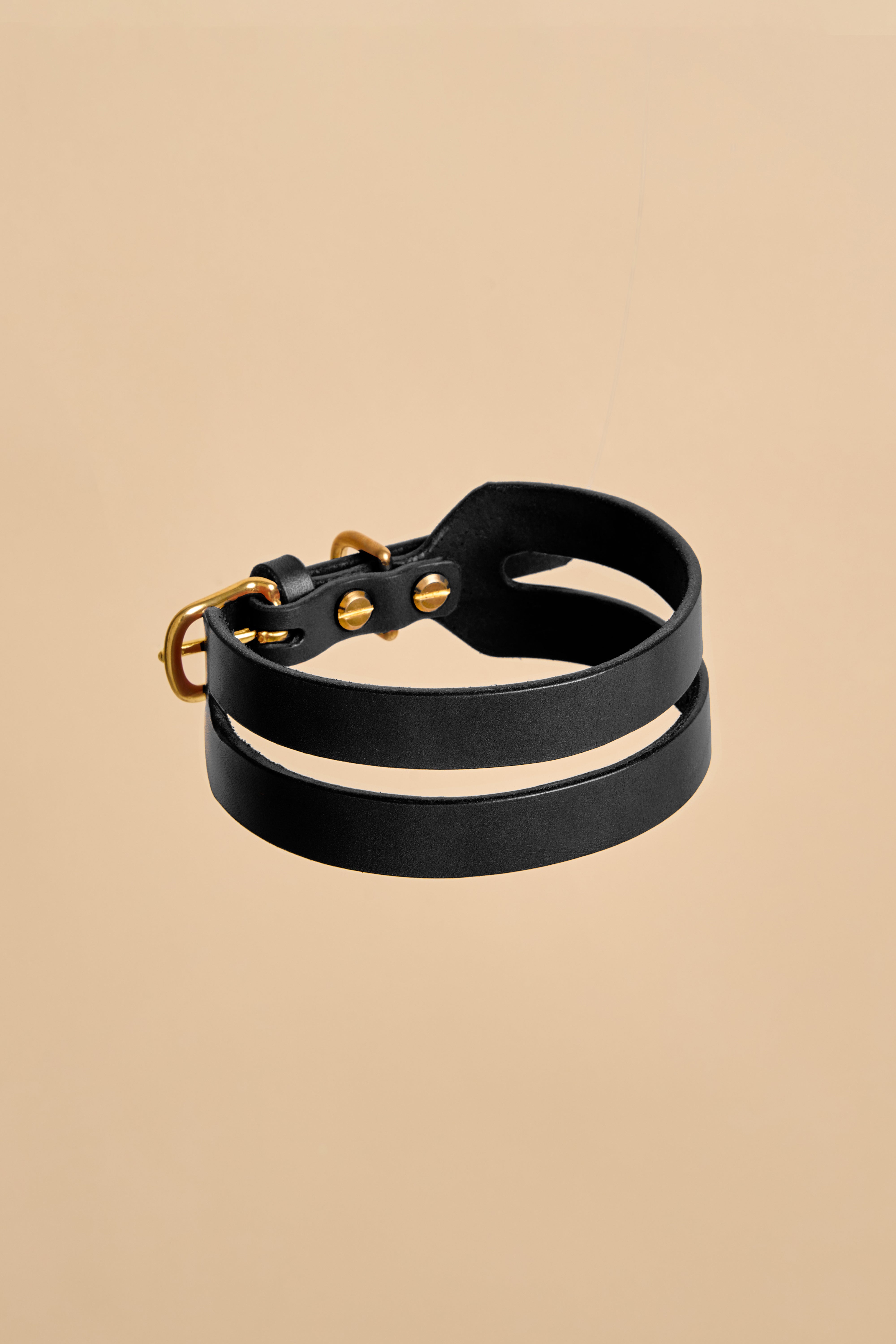 Aeris Wide Dog Collar in Black