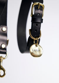Pebble Brass Dog Nametag 