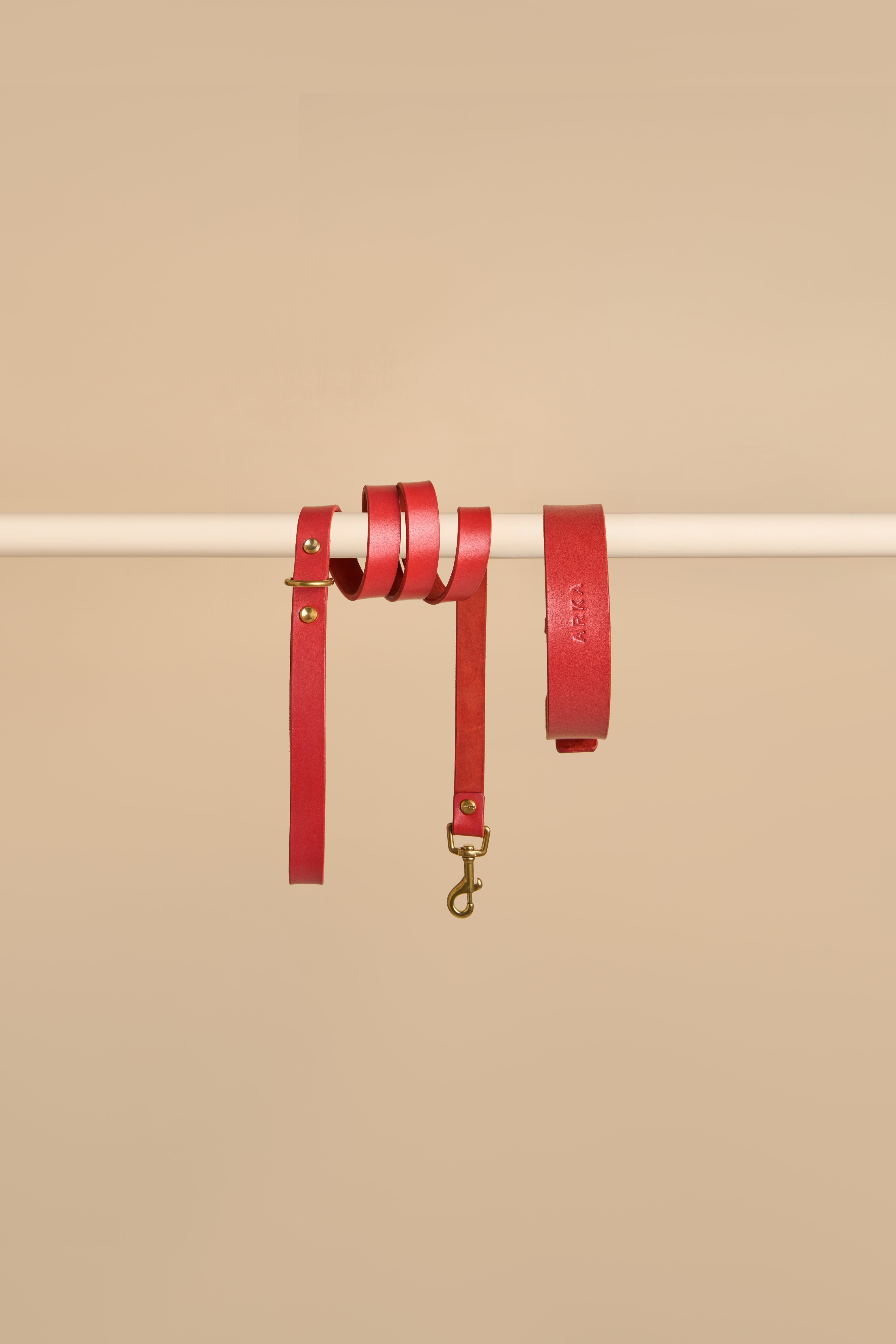 Vero Classic Collar & Leash in Red