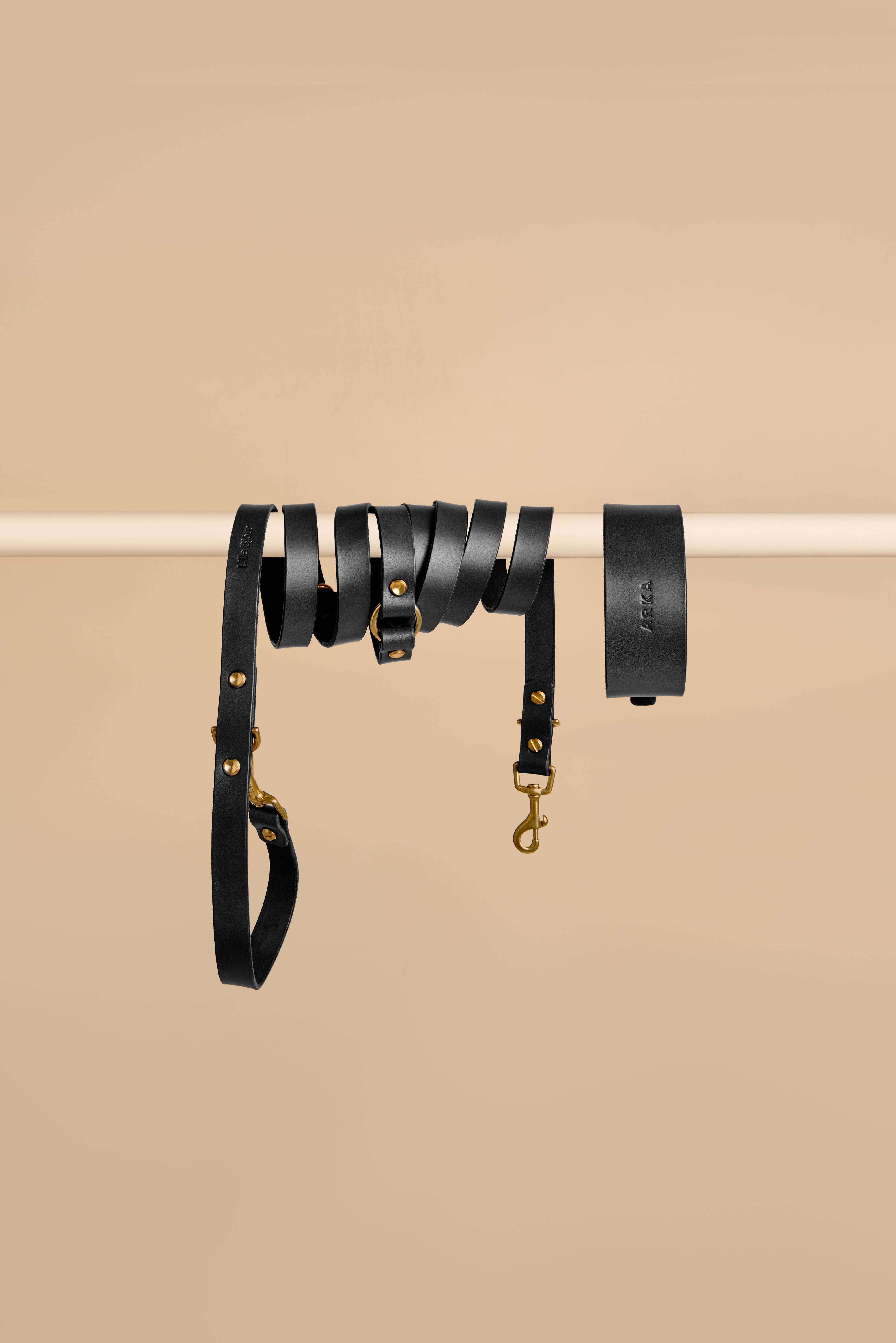 Vero Wide Collar & Omni Leash in Black